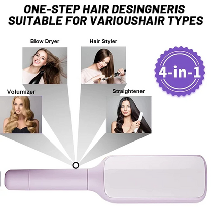 4-in-1 Self-Cleaning Anti-Static Hair Brush