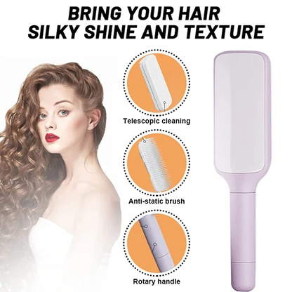 4-in-1 Self-Cleaning Anti-Static Hair Brush