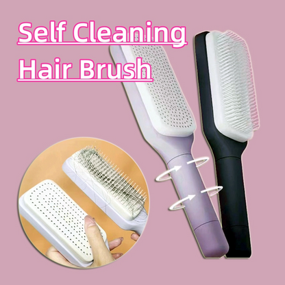 4-in-1 Self-Cleaning Anti-Static Hair Brush